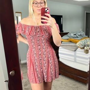 American Eagle floral button down dress